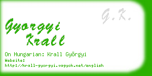 gyorgyi krall business card